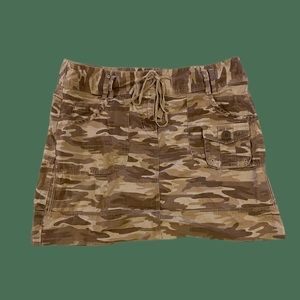 Y2K 2000s Cargo camo mini skirt